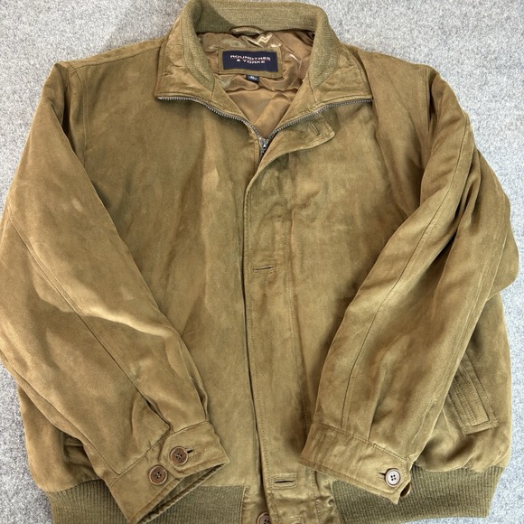 Roundtree & Yorke Other - Roundtree & Yorke Mens Bomber Jacket Xl Thinsulate Insulated Full Zip Suede Look